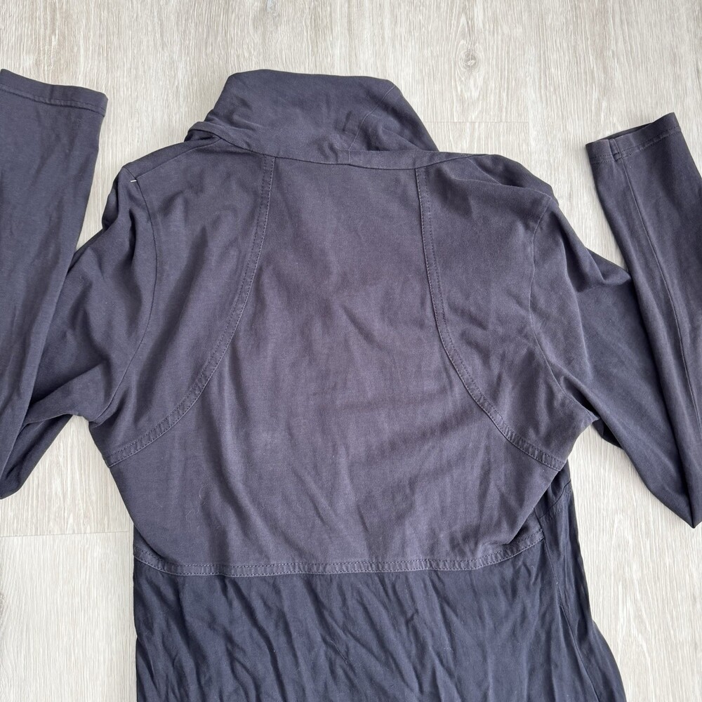 SANDWICH Dress Long Sleeve Cowl Neck Women Size 38 Navy Blue Pleated - Picture 12 of 12